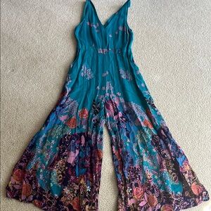 Floral Teal Jumpsuit